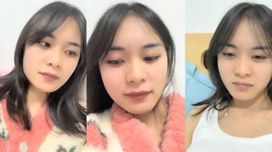 新人，高颜值小姐姐，标准的江南美女，【小蜜娜】，老婆的理想型，独居做饭自慰，白嫩肌肤映衬着黑森林 (3)